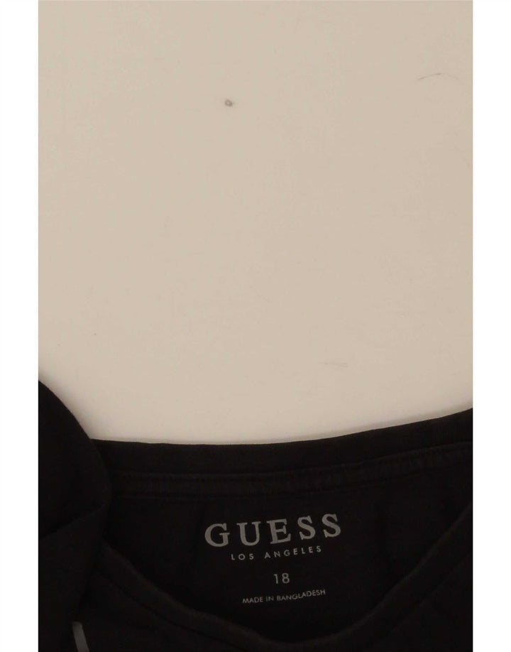 Top grafico da ragazzo Guess manica lunga 15-16 anni Nero