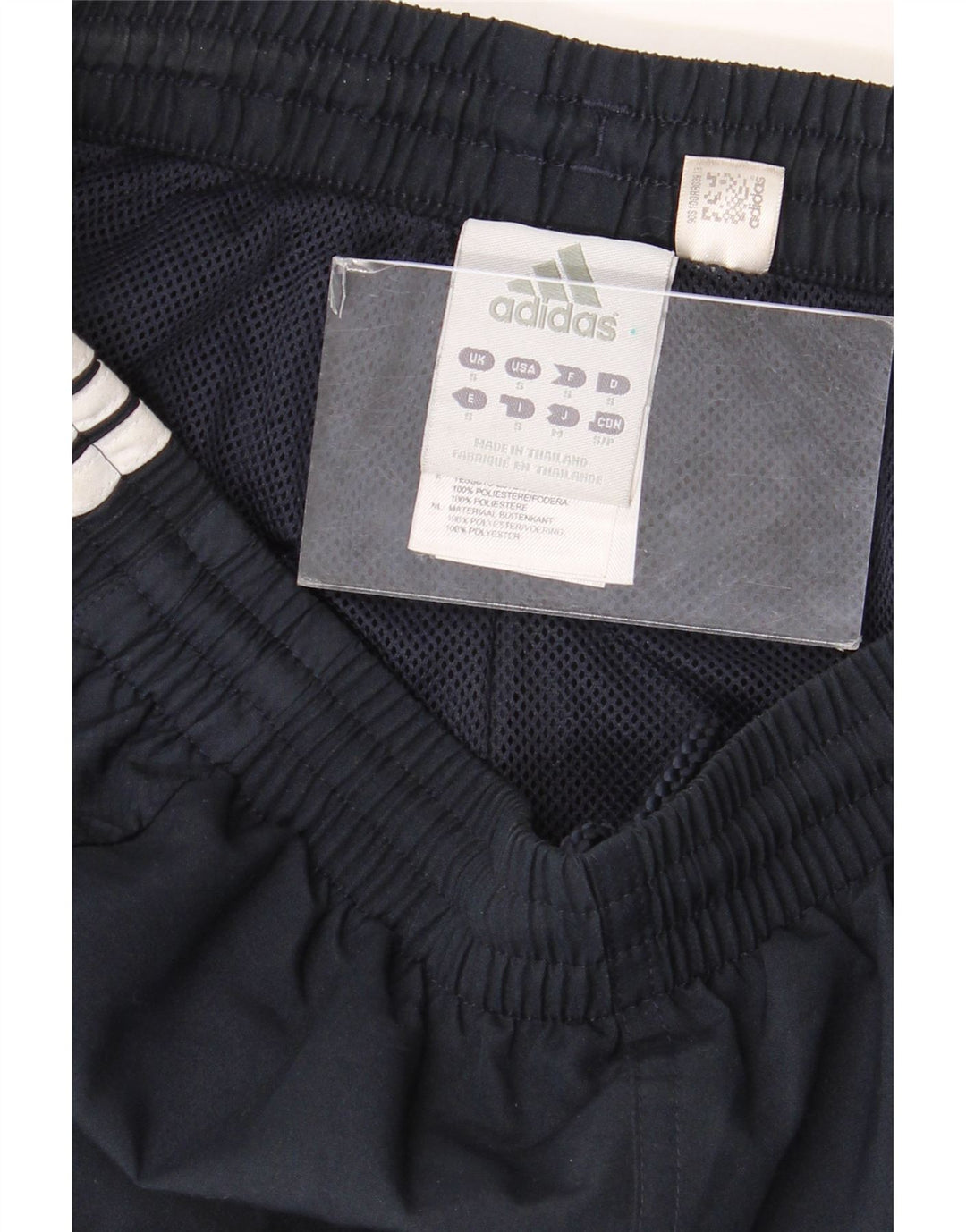 Pantaloni da tuta da uomo Adidas Joggers piccoli in poliestere blu navy