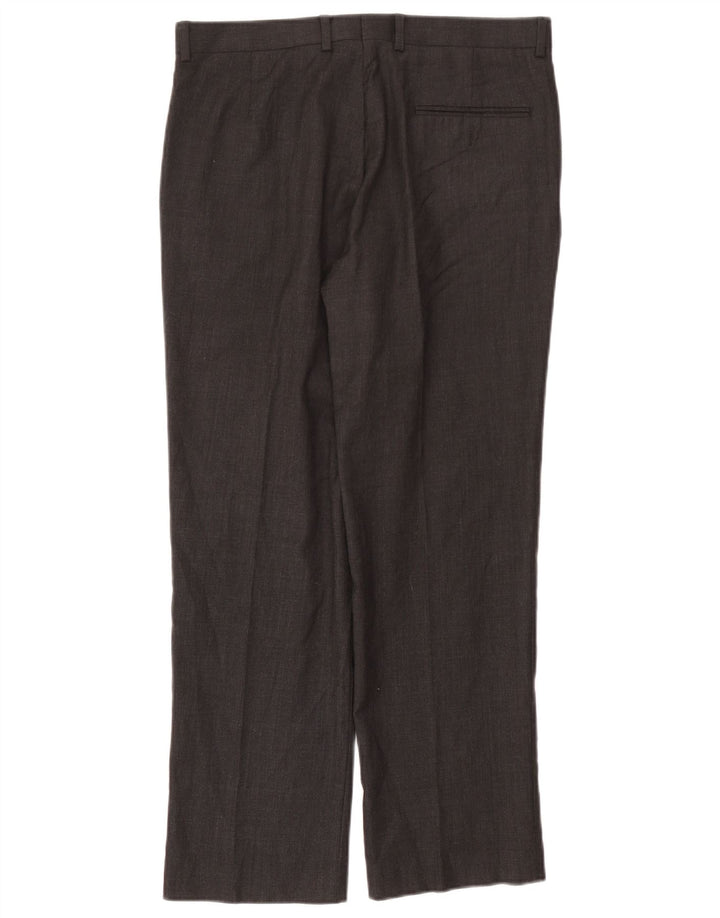 Pantaloni da abito dritti da uomo John Lewis W34 L29 Lana nera