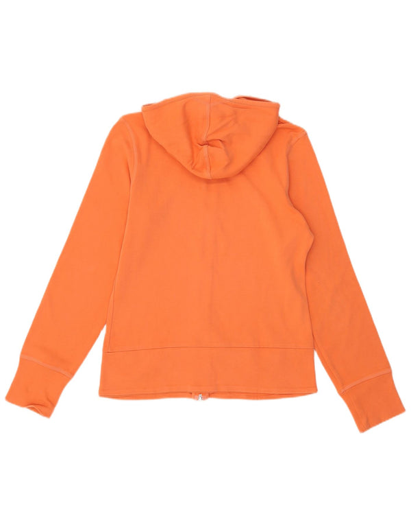 Maglione con cappuccio e zip da donna Adidas UK 12 cotone arancione medio