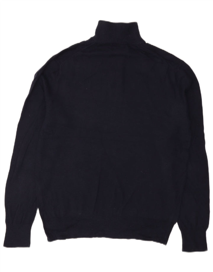 BONOBOS Maglione da uomo slim fit con collo con zip blu navy medio