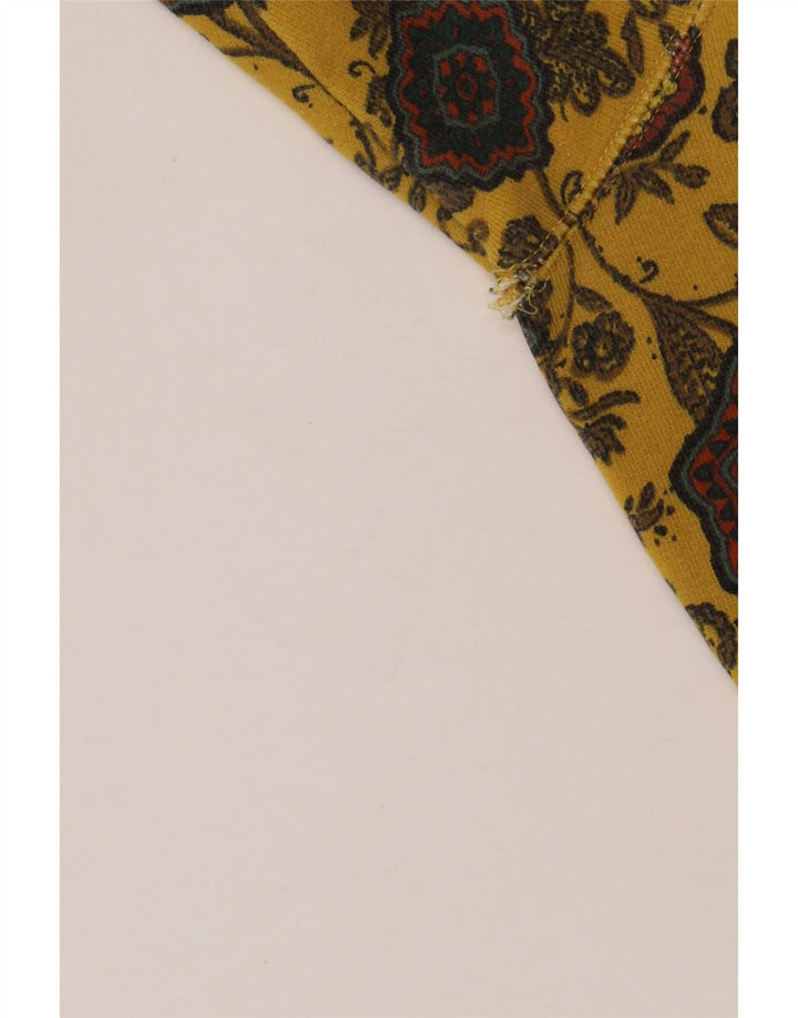 PATRIZIA DINI Felpa da donna Maglione UK 14 Medio Giallo floreale