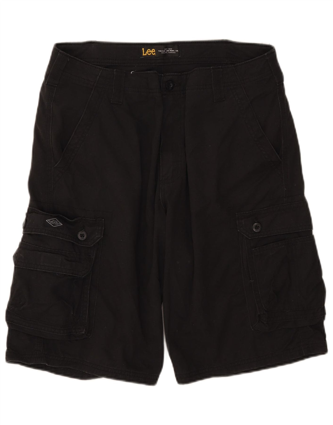 Pantaloncini cargo da uomo Lee W34 grandi in cotone nero