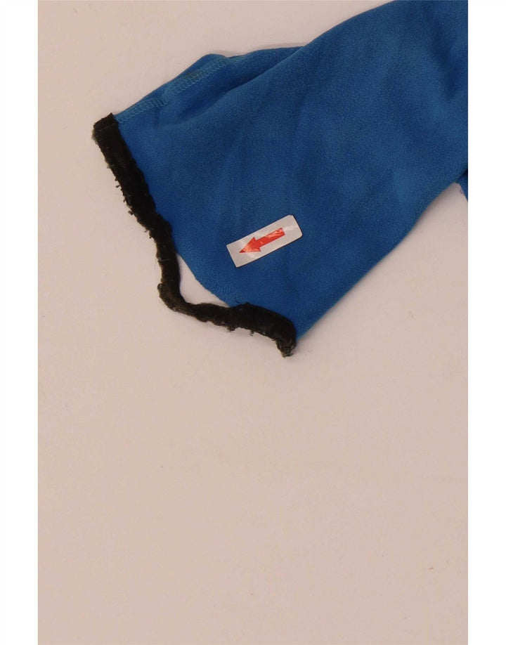 Top Adidas da donna, vestibilità ampia, collo con zip, manica lunga, poliestere blu medio
