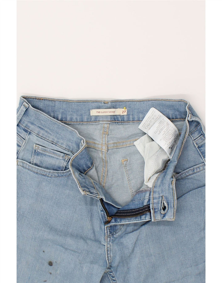 LEVI'S Womens 710 Super Skinny Jeans W27 L29 Blue Cotton Vintage Levi's and Second-Hand Levi's from Messina Hembry 