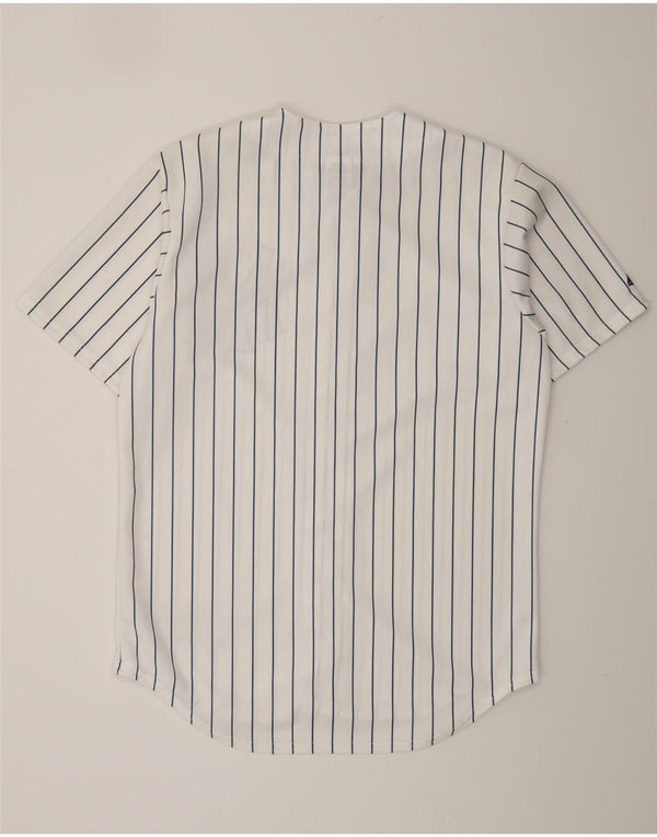 MAJESTIC Top da uomo in jersey grafico dei New York Yankees, gessato bianco medio