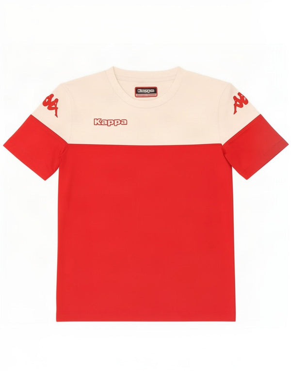 Kappa Boys Graphic T-Shirt Top 11-12 Years Red Colourblock Polyester