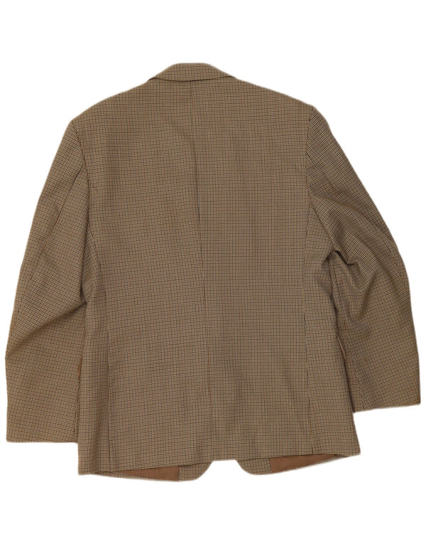 Giacca blazer da uomo a 2 bottoni Bersani UK 40 grande poliestere pied de poule marrone