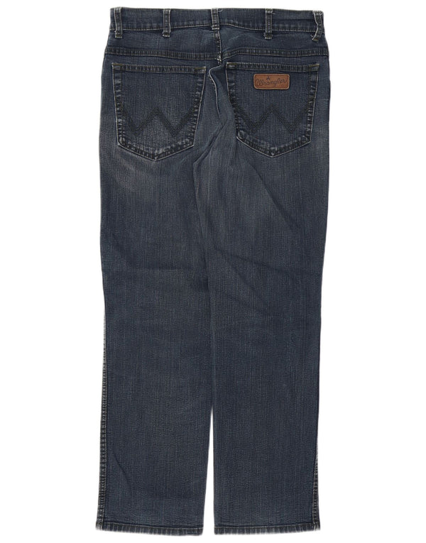 Jeans dritti elasticizzati Texas da uomo Wrangler W32 L30 cotone blu navy