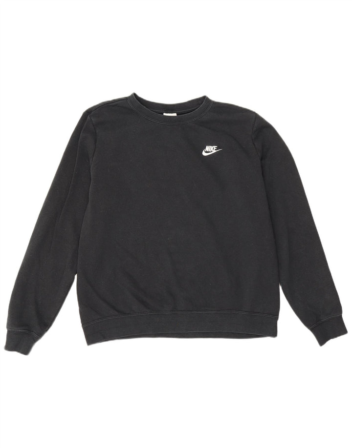 Felpa da uomo Nike Maglione grande in cotone nero