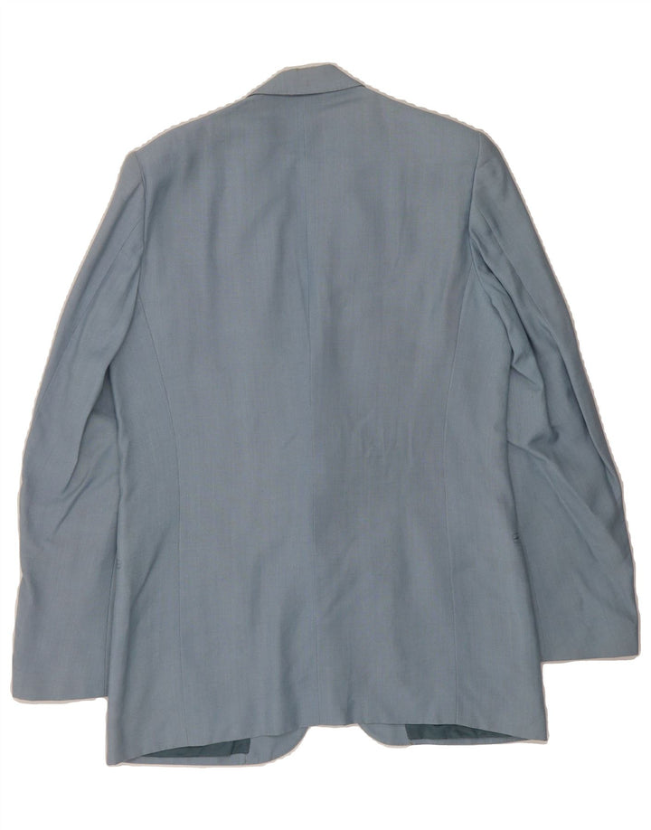 MARZOTTO Mens 2 Button Blazer Jacket UK 38 Medium Blue Polyester Vintage Marzotto and Second-Hand Marzotto from Messina Hembry 