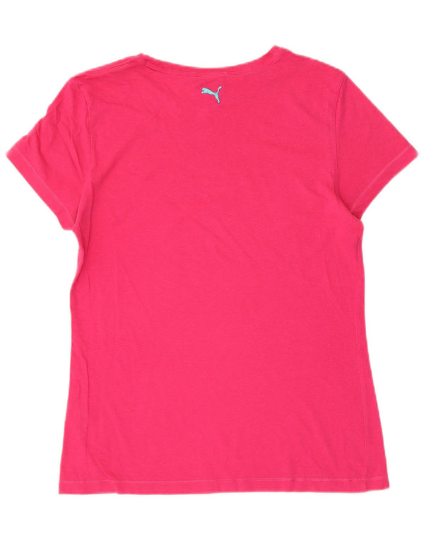 T-shirt grafica da donna Puma Top UK 12 cotone rosa medio