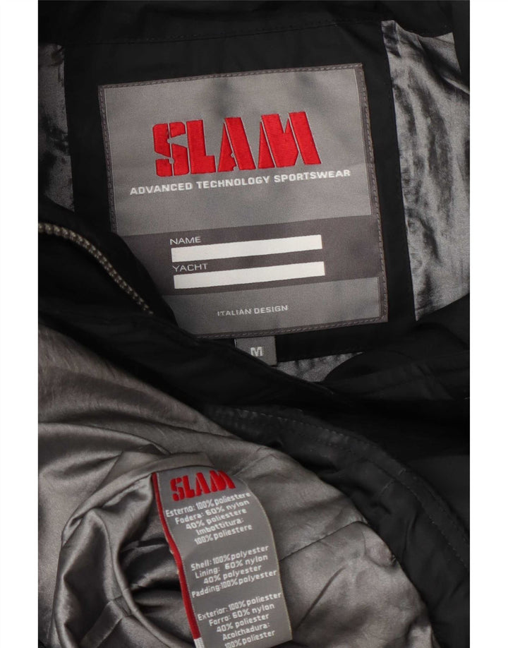 Giacca imbottita con cappuccio da donna Slam UK 14 poliestere nero medio