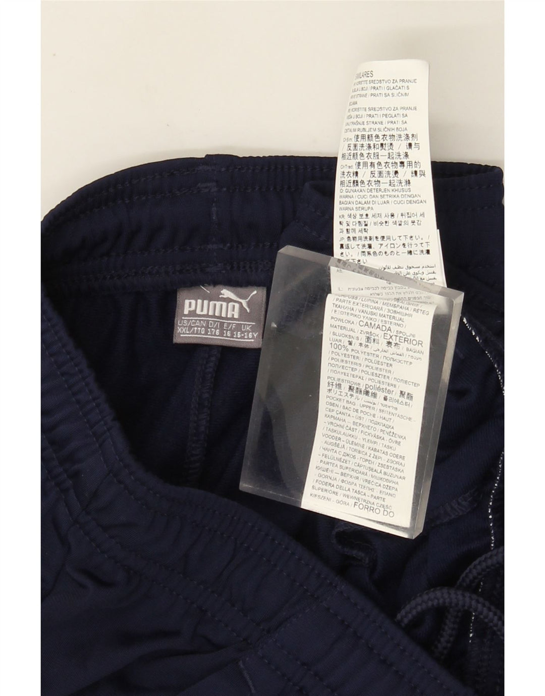 Pantaloni della tuta da ragazzo Puma 15-16 anni in poliestere blu navy