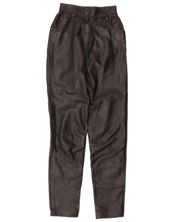 Pantaloni in pelle slim da donna Wilsons UK 4 XS W24 L33 Pelle nera