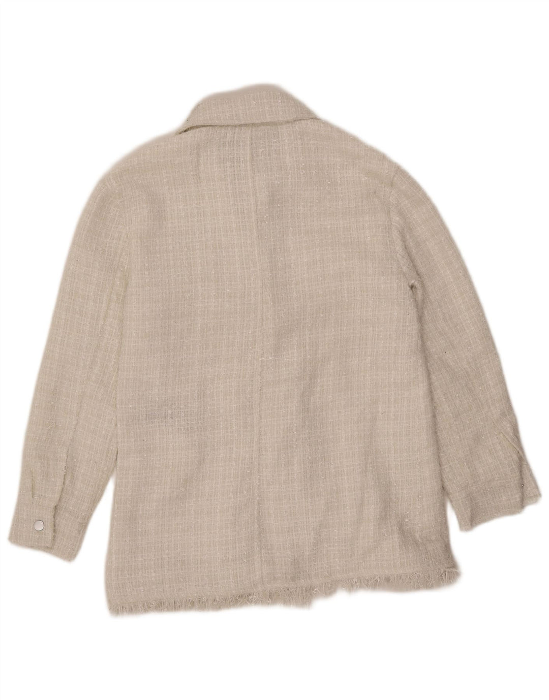 7 FOR ALL MANKIND Giubbotto bomber da donna UK 12 Poliestere bianco medio