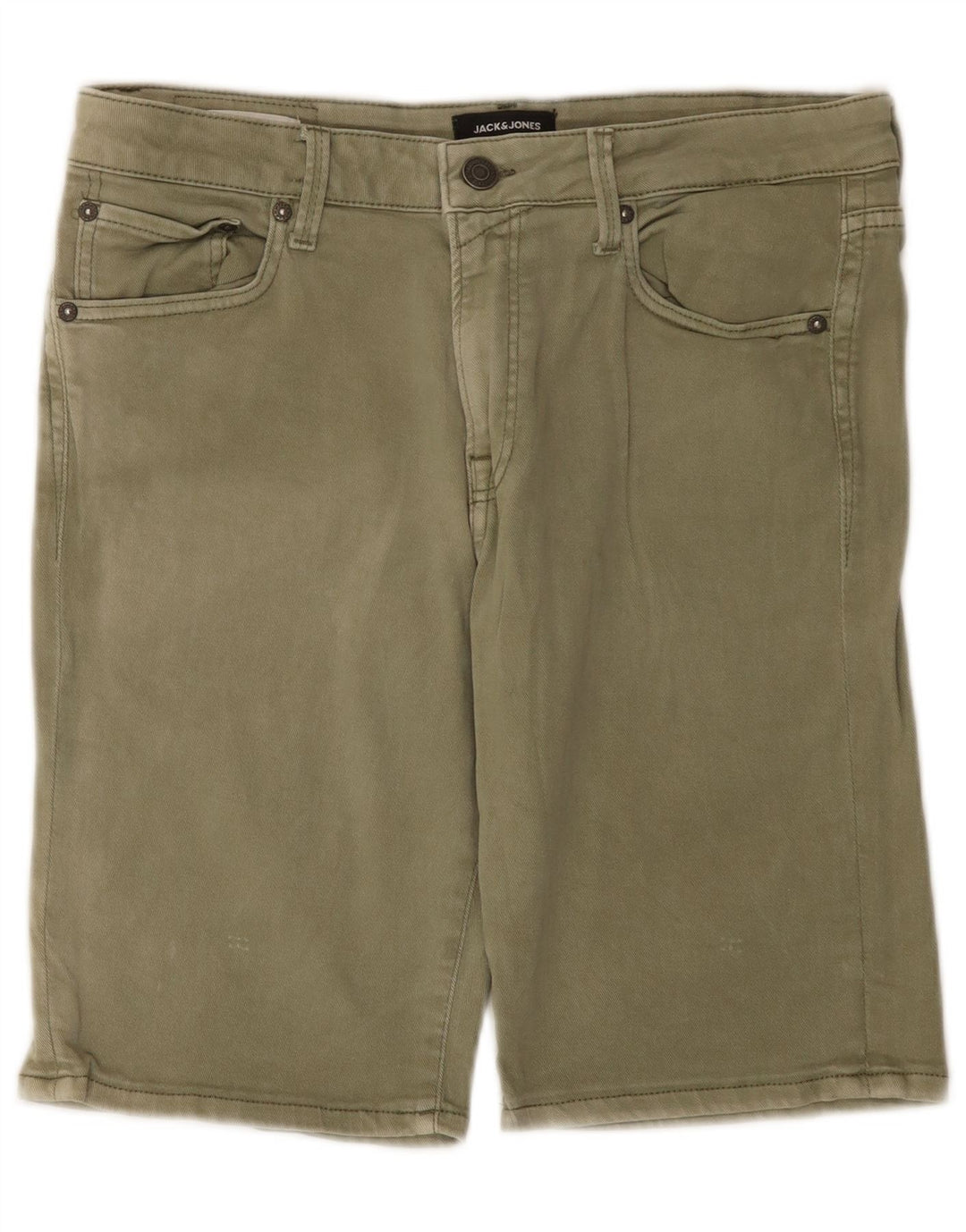 Pantaloncini di jeans da uomo Jack & Jones grandi W34 kaki