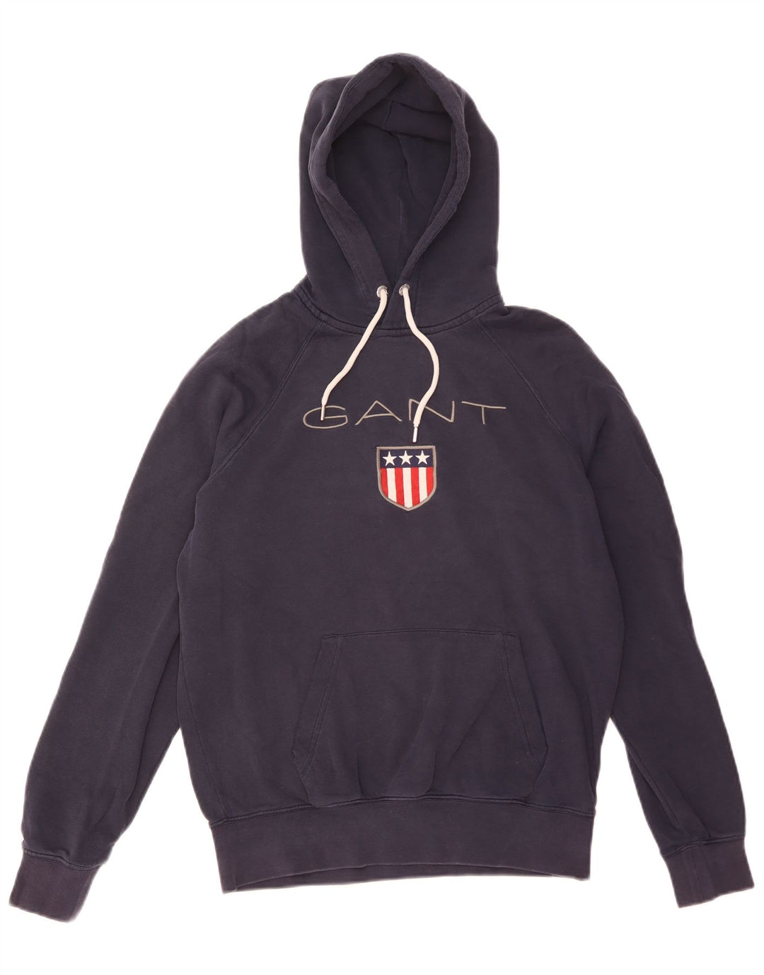 Gant Felpa con cappuccio grafica da uomo in cotone medio blu navy