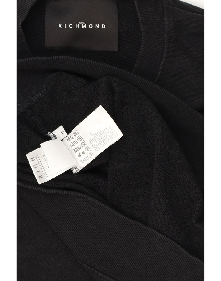 RICHMOND Felpa grafica da uomo Maglione cotone nero medio