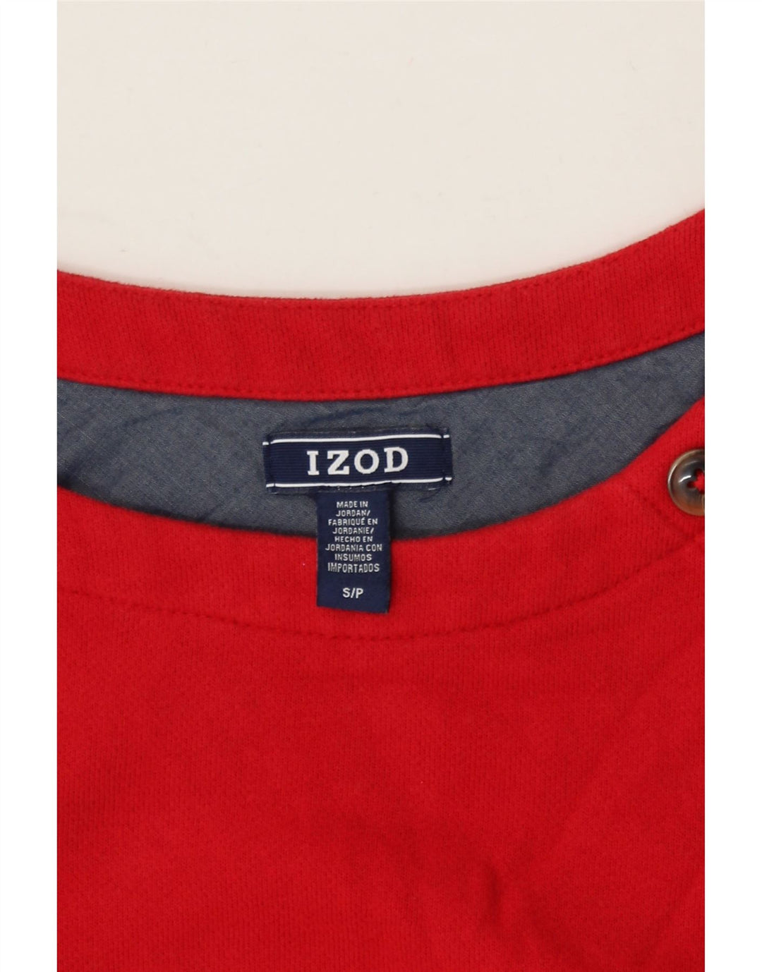 IZOD Womens Top Long Sleeve UK 10 Small Red Cotton Vintage Izod and Second-Hand Izod from Messina Hembry 