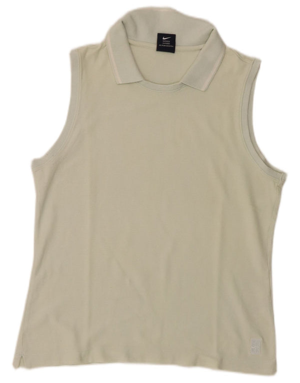 Polo senza maniche da donna Nike US 4/6 piccola in cotone verde