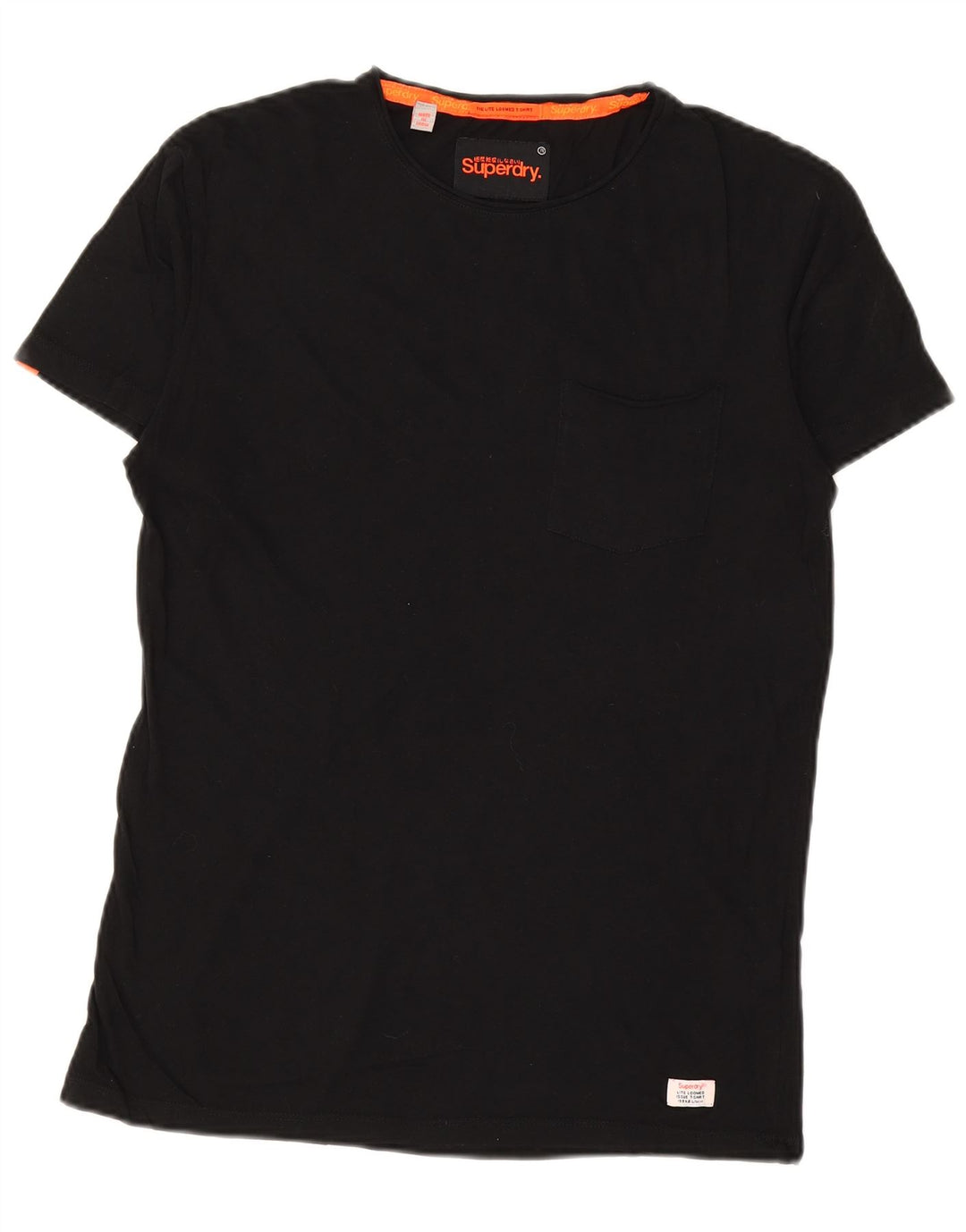 T-shirt da uomo SUPERDRY Top in cotone nero medio