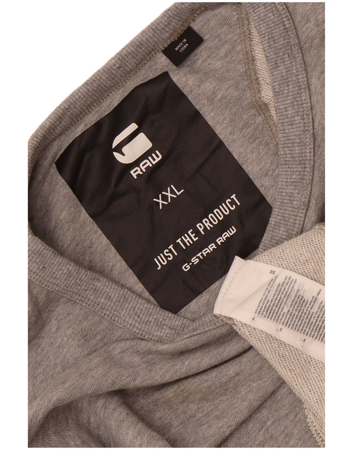 Felpa da uomo G-Star Maglione 2XL Cotone color block grigio