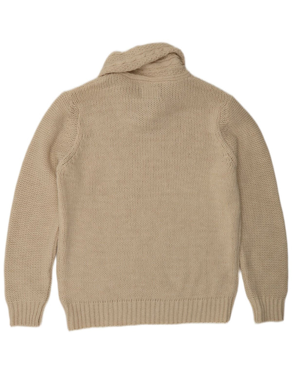 Angelo Litrico Maglione da uomo con collo a scialle XL Beige acrilico