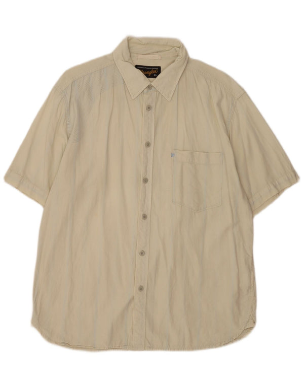 Camicia a maniche corte da uomo Wrangler XL in cotone beige
