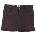 Pantaloncini di jeans da donna Fat Face UK 16 Large W38 Cotone nero