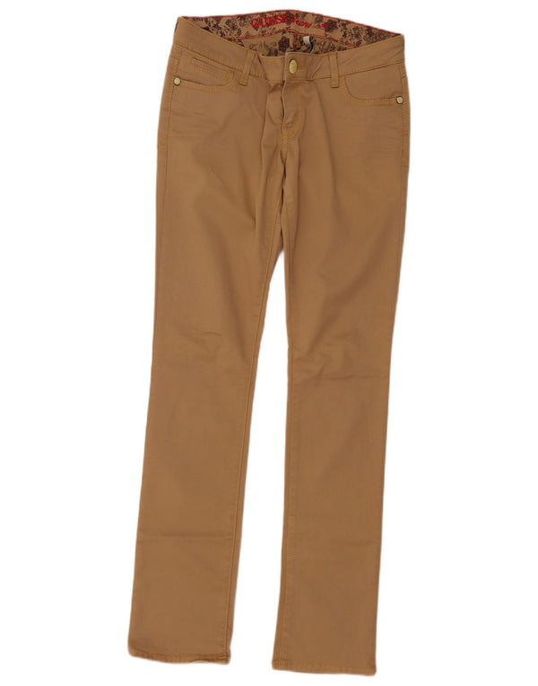 Pantaloni casual slim da donna Guess W30 L34 cotone beige