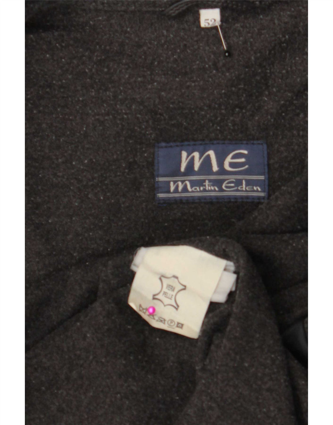 Giacca in pelle da uomo Martin Eden IT 52 XL Nera