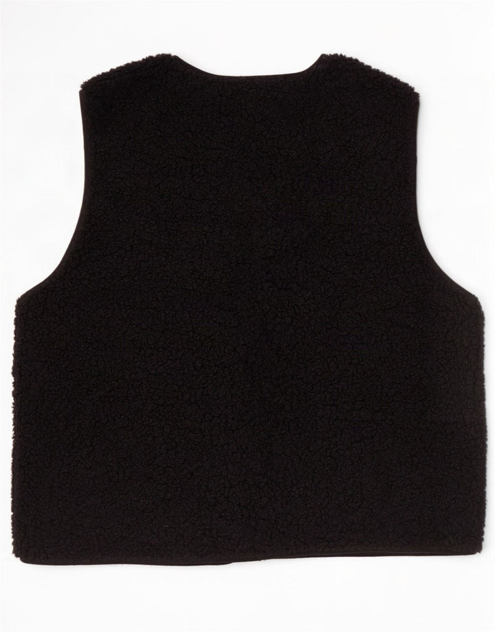 Gilet oversize in pile Zara da donna UK 10 piccolo poliestere nero