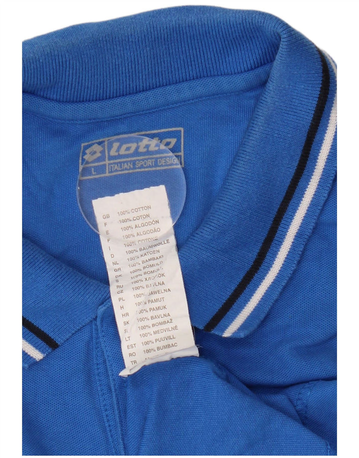 Polo Uomo Lotto Large in Cotone Blu