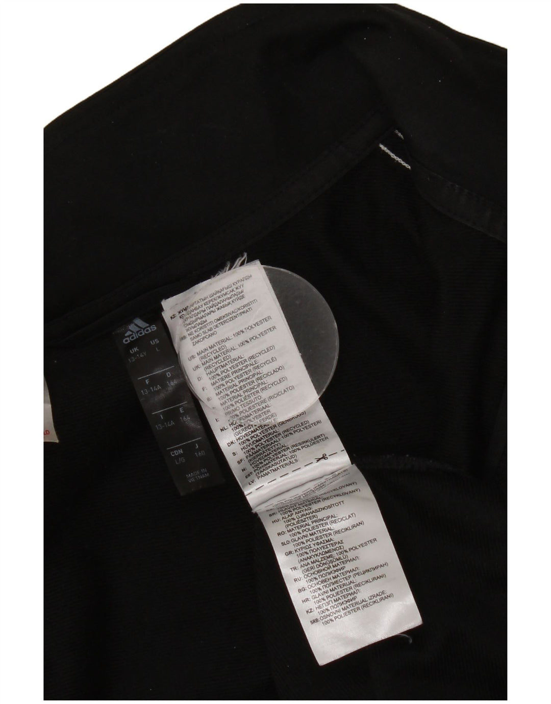 Giacca da tuta Adidas Aeroready da ragazzo 13-14 anni in poliestere nero