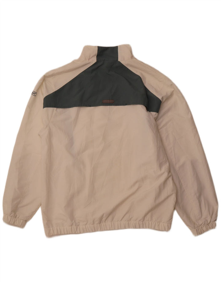 Giacca da tuta da uomo REEBOK grande in poliestere color block bianco sporco