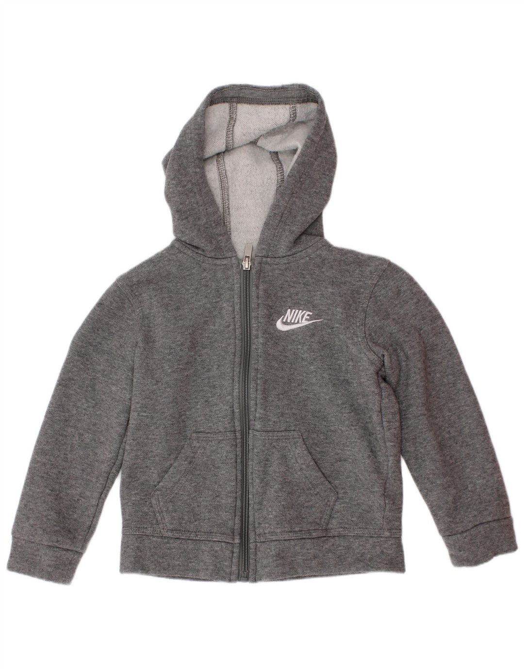 Felpa con cappuccio e zip Nike per ragazzi 2-3 anni in cotone grigio screziato