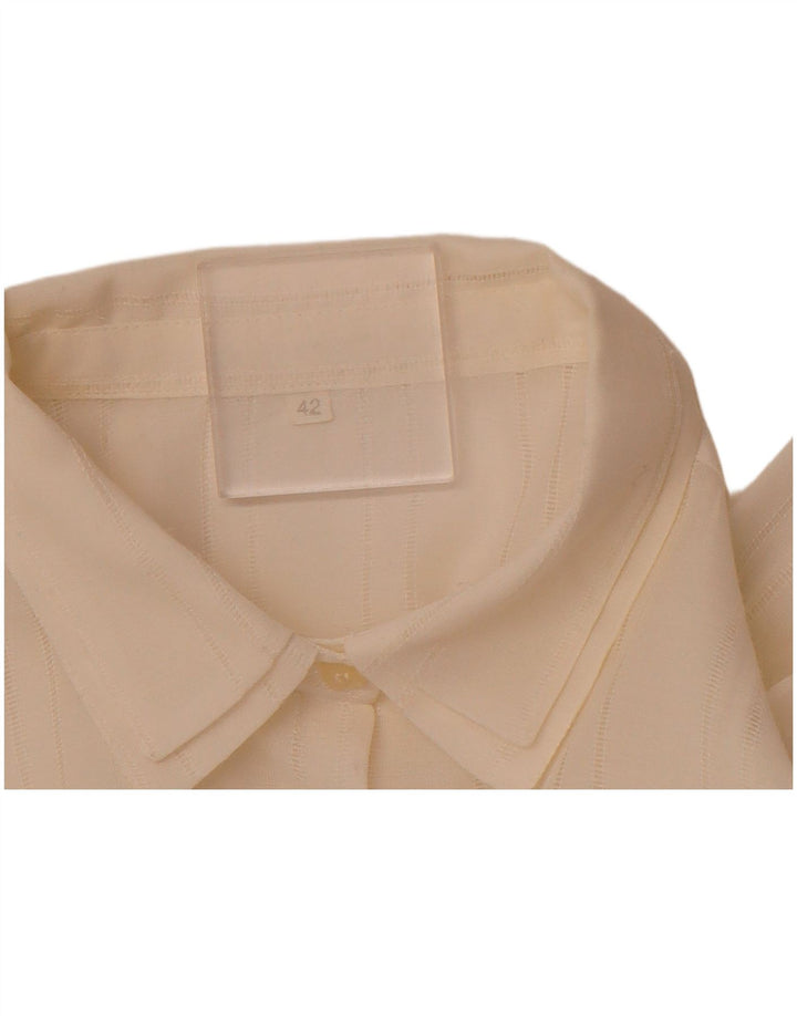 Camicetta da donna VINTAGE IT 42 medio a righe bianco sporco