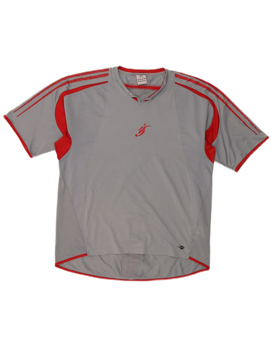 T-shirt Adidas Climacool da uomo Top in poliestere color block grigio medio