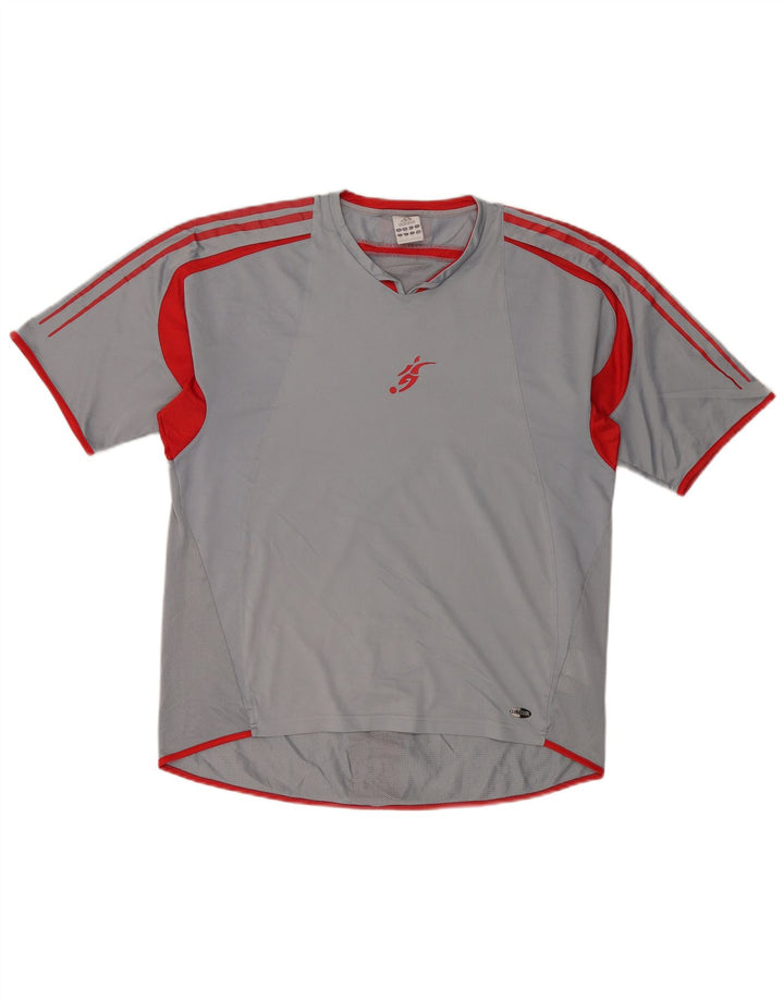 T-shirt Adidas Climacool da uomo Top in poliestere color block grigio medio