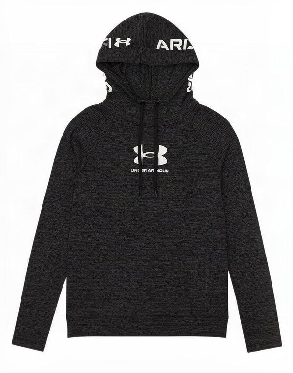 Under Armour Maglia grafica da uomo con cappuccio manica lunga XS Poliestere chiazzato grigio