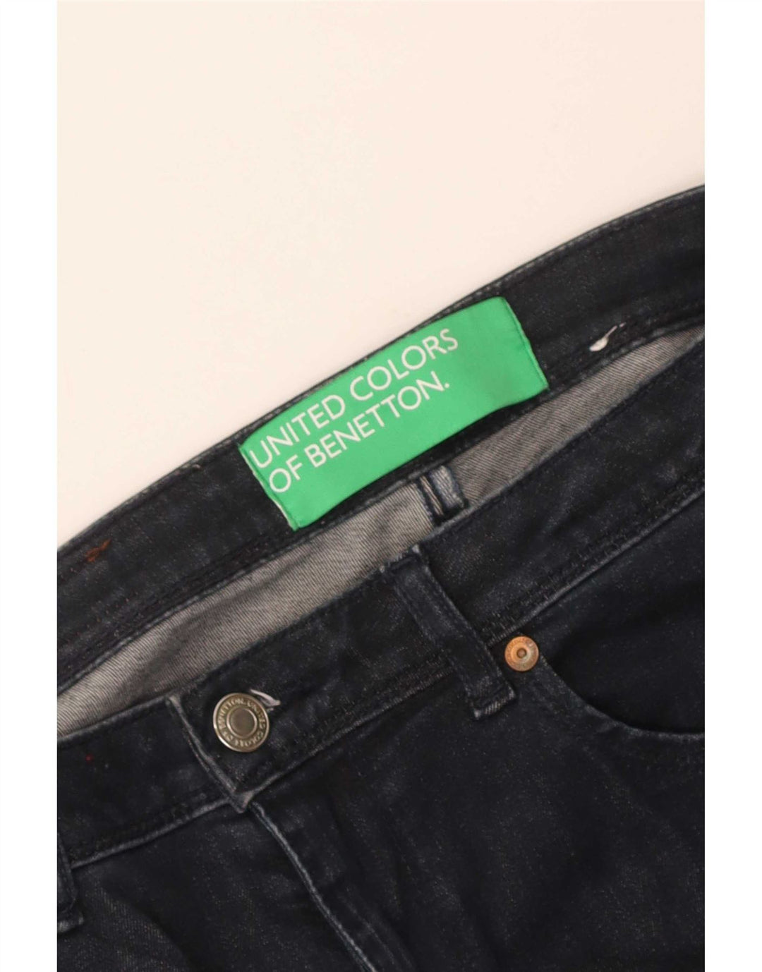 Jeans Bootcut da donna Benetton W30 L34 Blu Navy