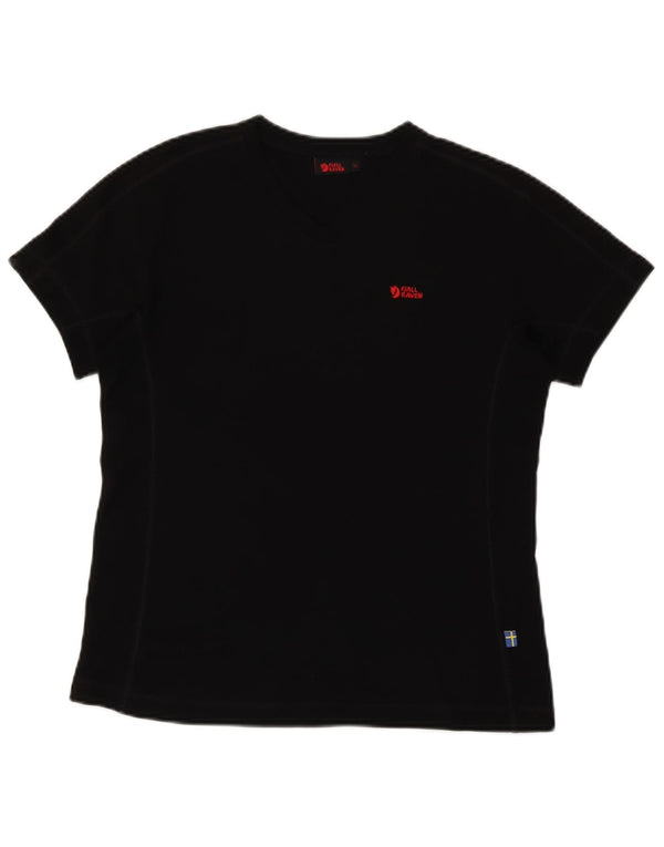 T-shirt da donna Fjall Raven Top UK 12 poliestere nero medio