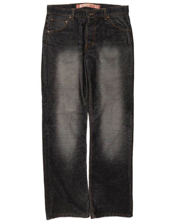 Pantaloni casual bootcut da uomo a vita bassa Zara EU 42 Large W32 L34 neri