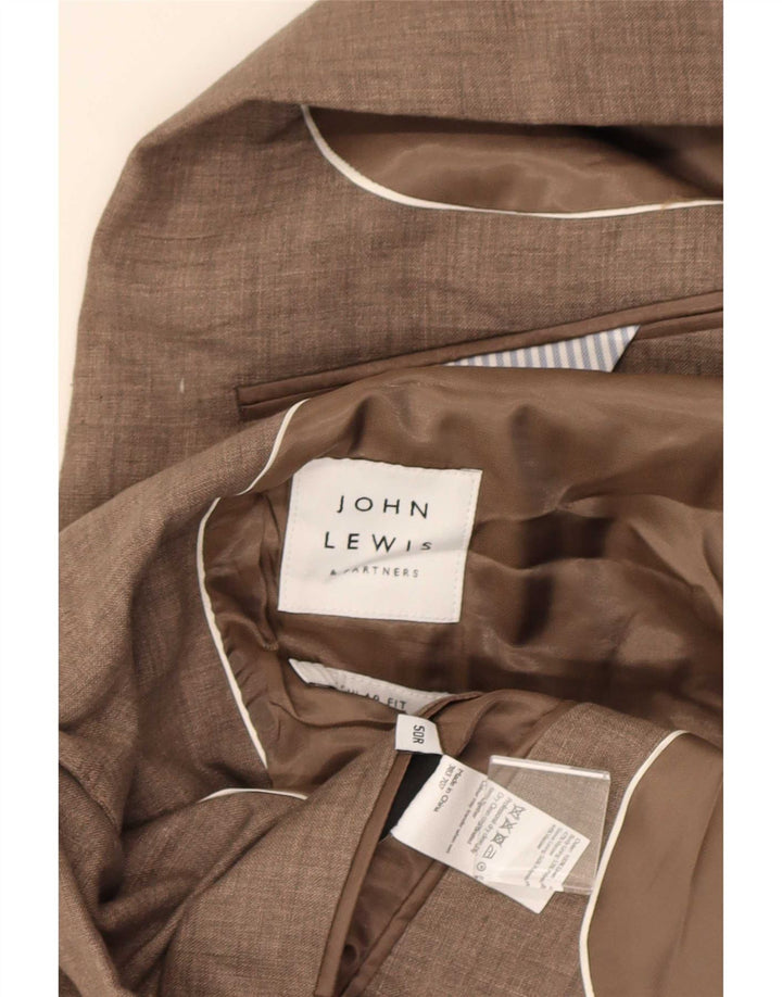 Giacca blazer da uomo a 2 bottoni John Lewis IT 50 grande lino beige