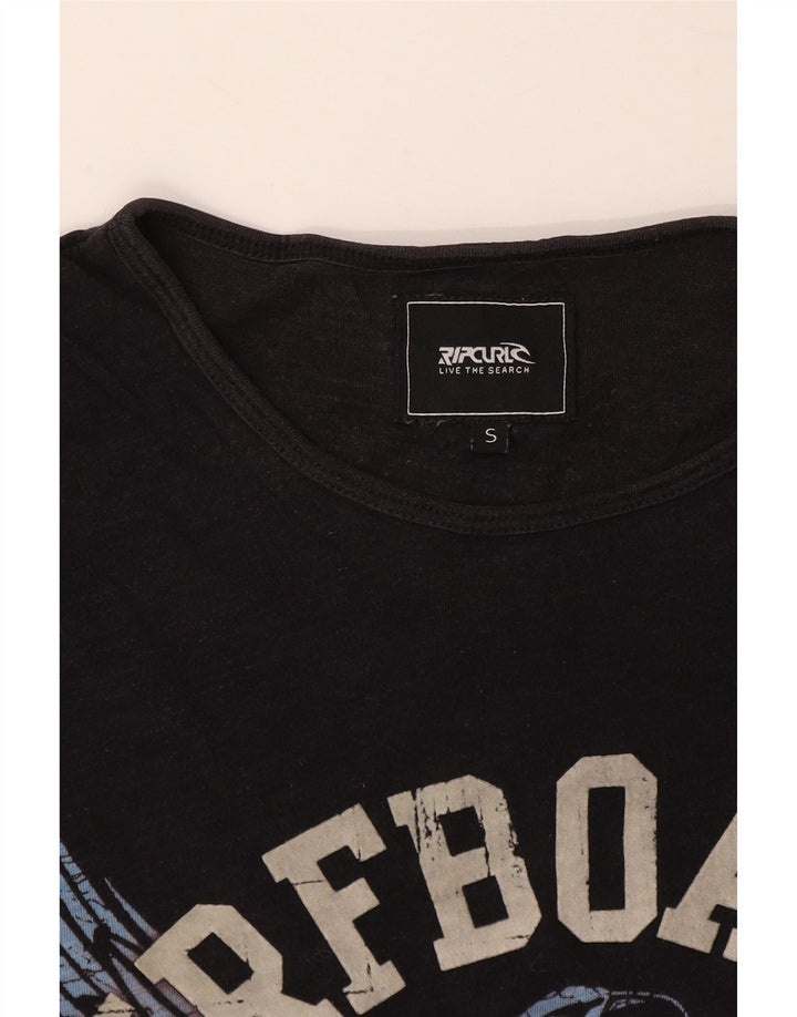 T-shirt grafica da uomo RIP CURL Top piccola nera