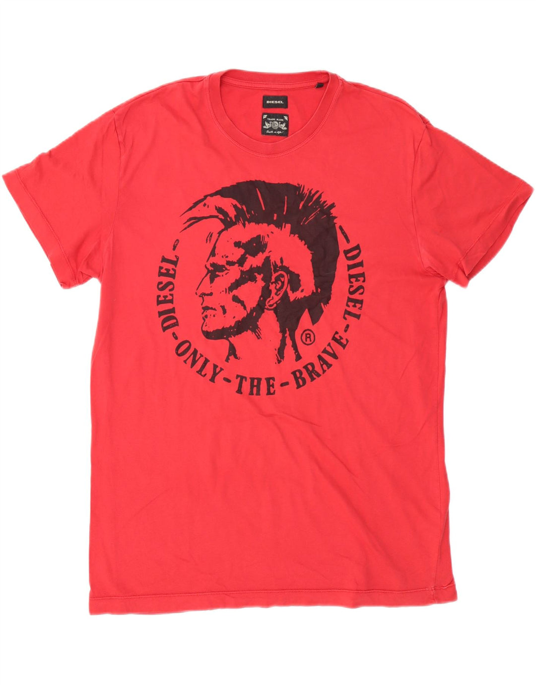 T-shirt grafica da uomo DIESEL Top 2XL in cotone rosso