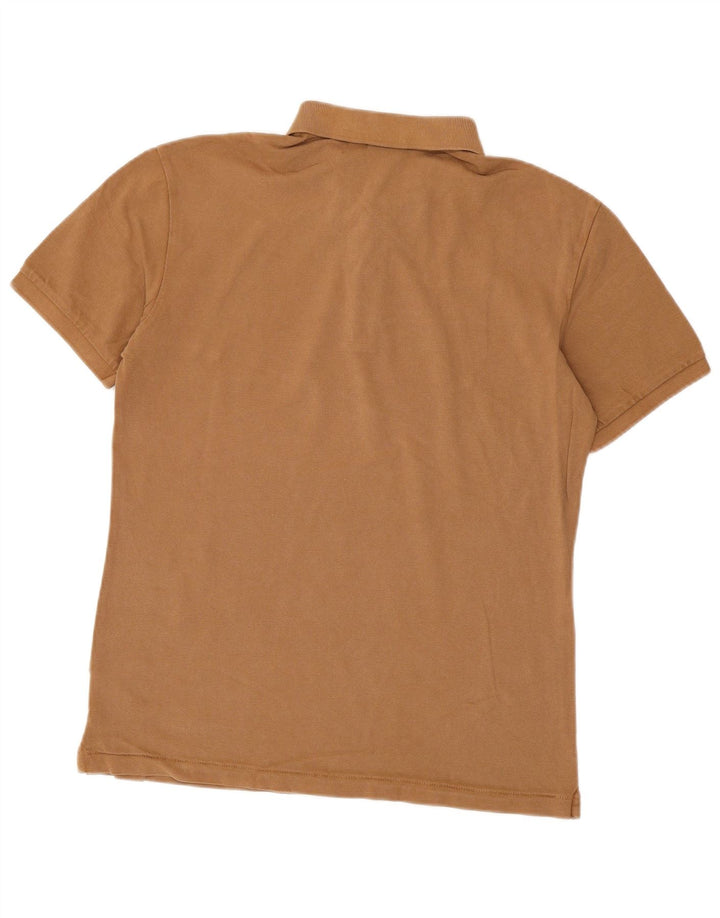 Polo da uomo Napapijri grande in cotone marrone