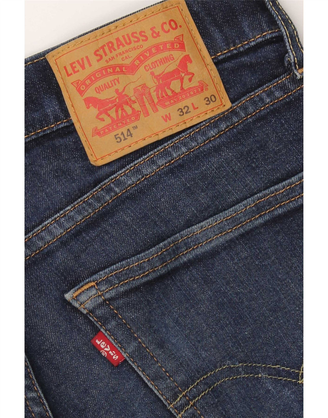 Levi's Uomo 514 Jeans dritti W32 L30 Cotone blu navy