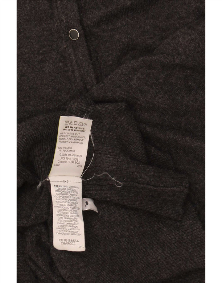 Maglione cardigan da donna Marks & Spencer UK 14 Viscosa grigio medio